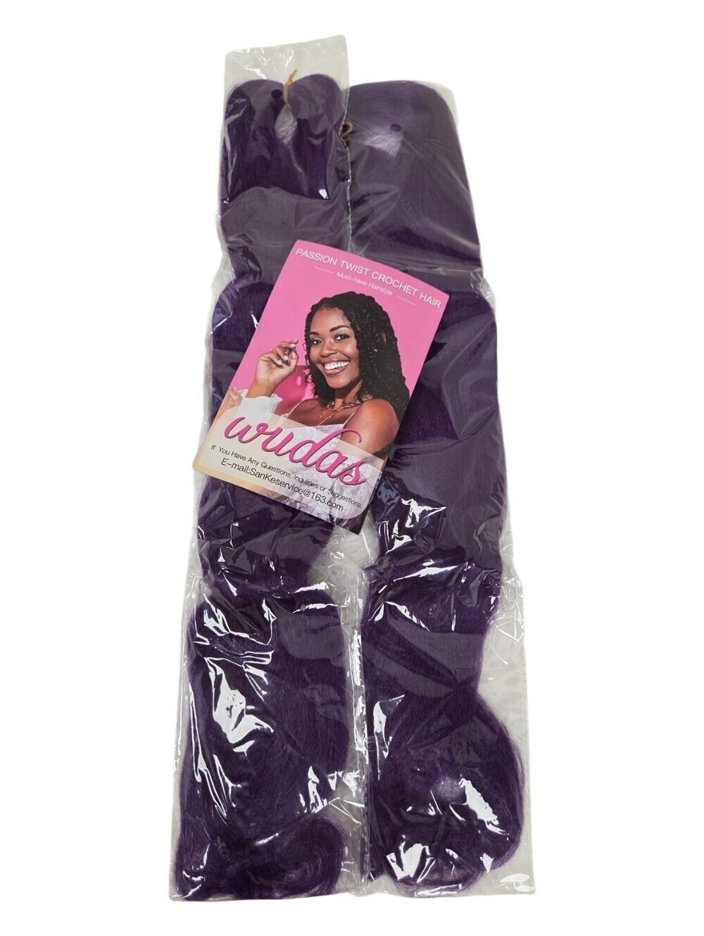 Wildas Passion Twist Crochet Hair - Deep Purple For Festival Braiding Extentions